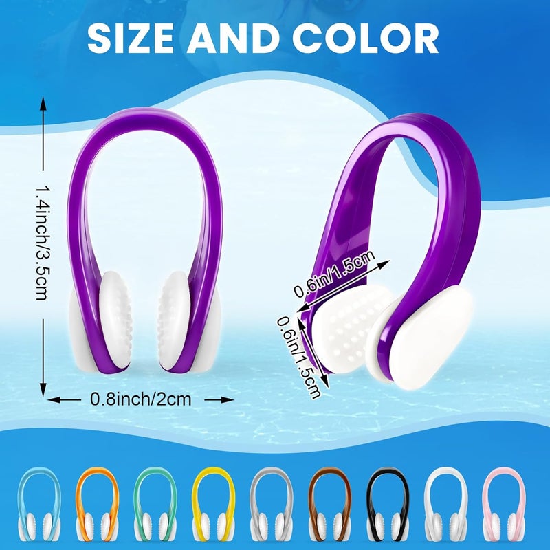 STSAIL Swimming Nose Clip - 10 Packs Silicone Swim Nose Plugs for Kids (Age 7+) and Adults,Waterproof Pool Nose Plugs for Diving Swimming and Other Water Sports with Storage Box,Multi-Color - Image 3